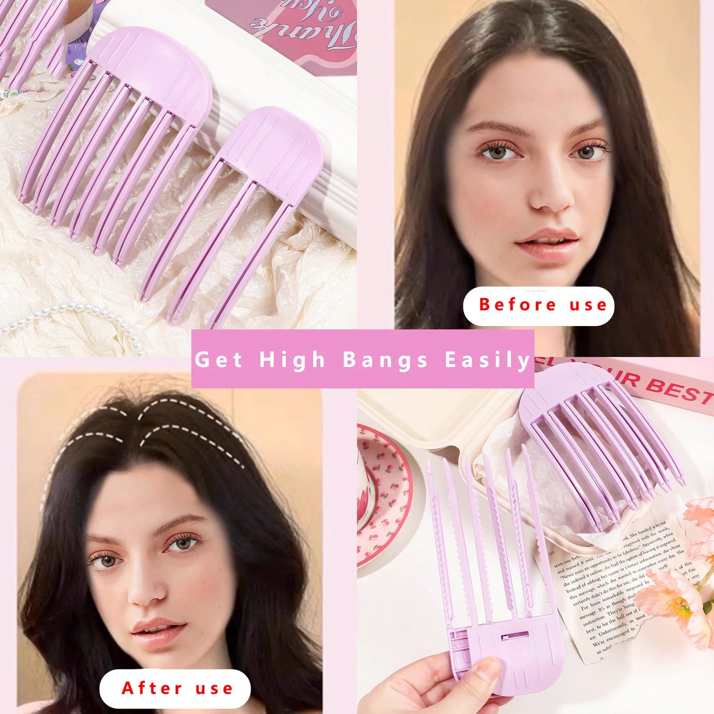 Fluffy Hairpin Curling Bangs Clips